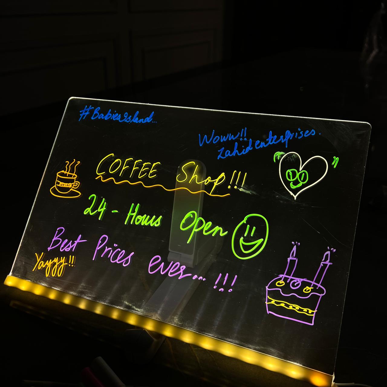 Multiple Color LED Writing Board - Large Size (Multiple Purpose)