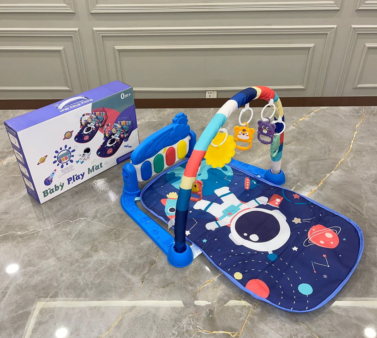 Baby Play Mat - Blue Color with Musical Piano Function.