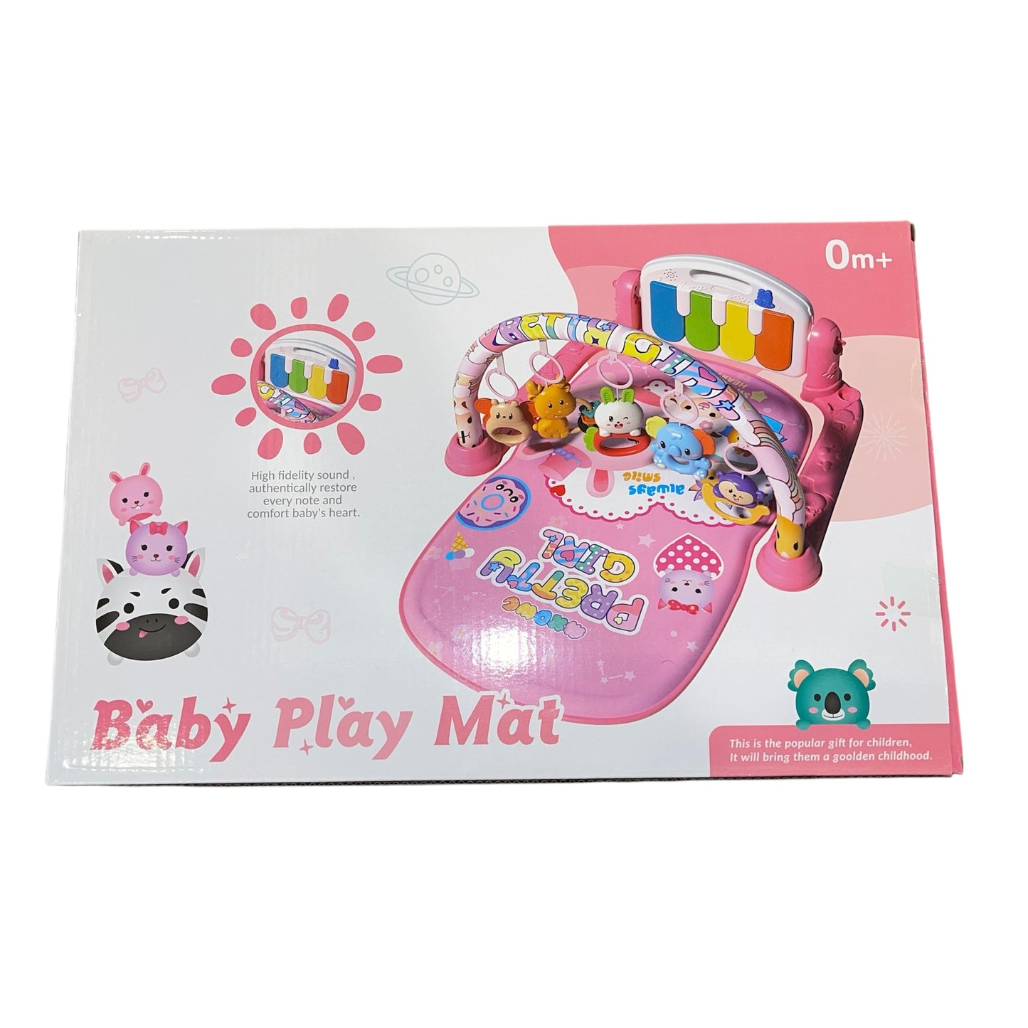 Baby Play Mat - Pink Color with Musical Piano Function