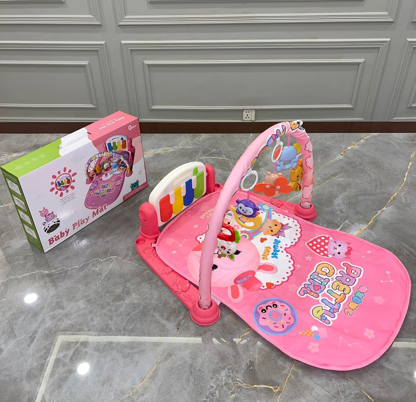 Baby Play Mat - Pink Color with Musical Piano Function