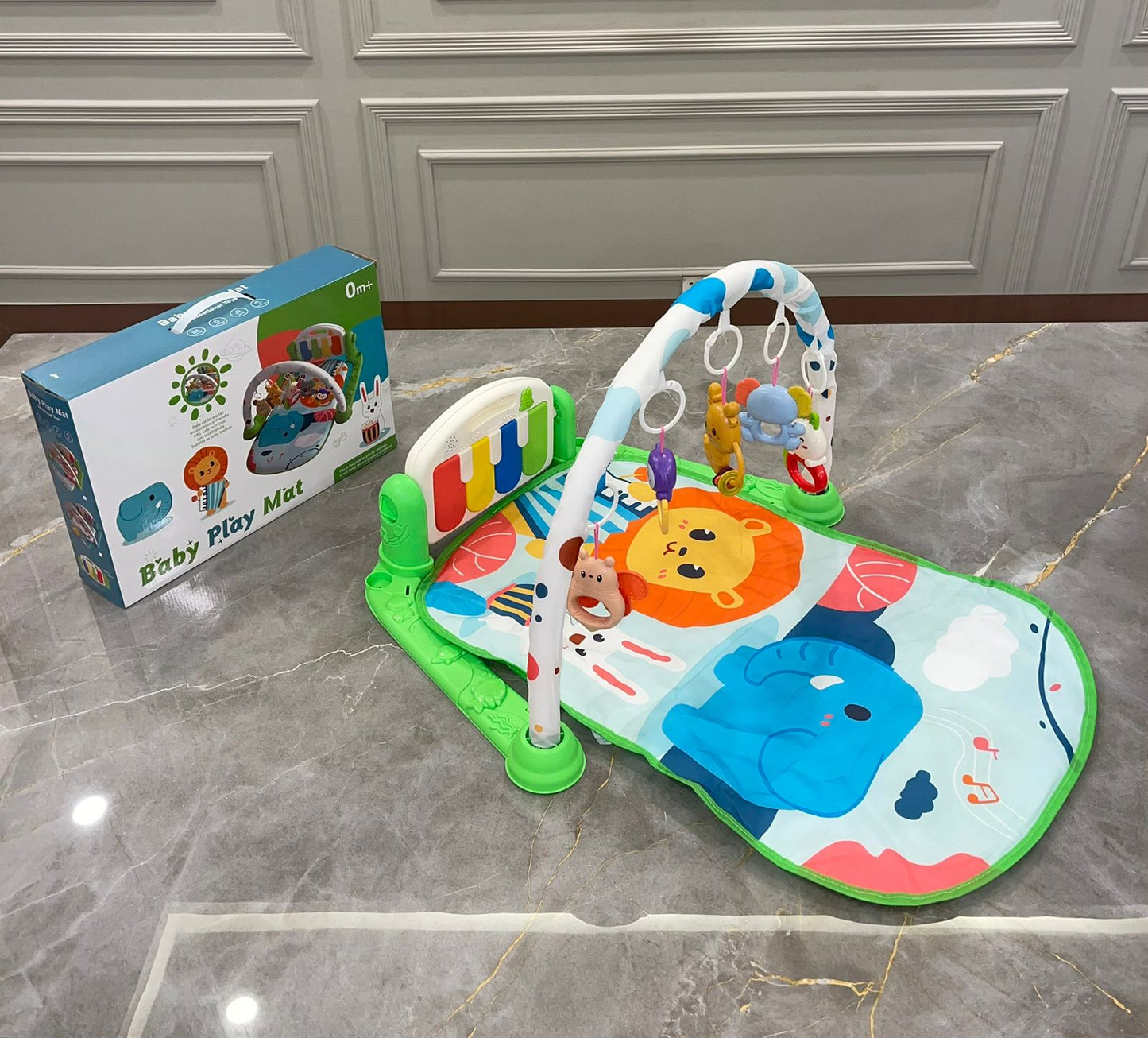 Baby Play Mat - Light Green Color with Musical Piano Function