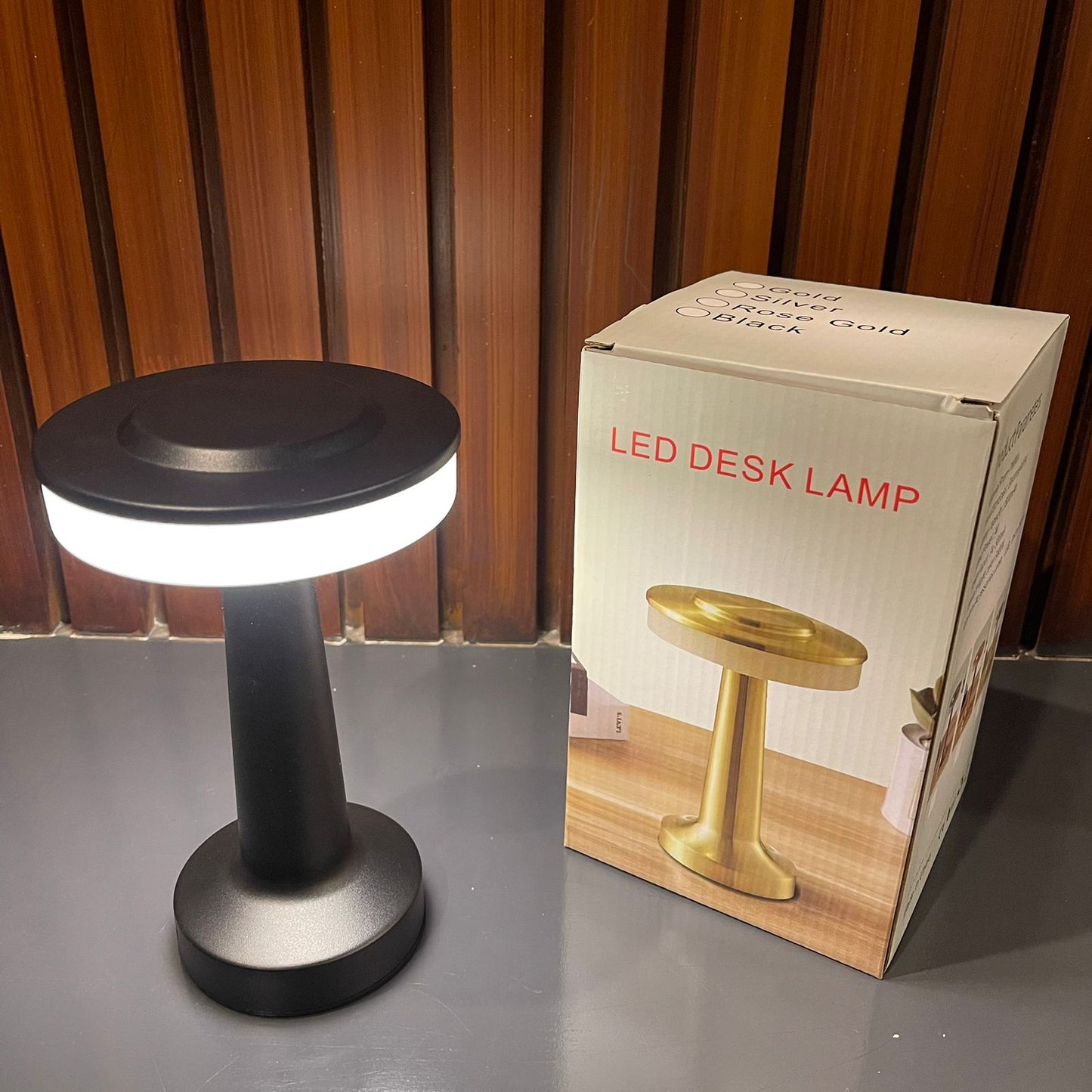 Modern Design Metal Touch LED Table Lamp B/O ( 3 color Light )