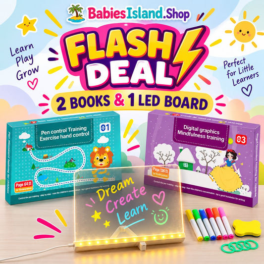 Multiple Color LED Writing Board with 2 Tracing Books ( 64 pages & 136 pages )