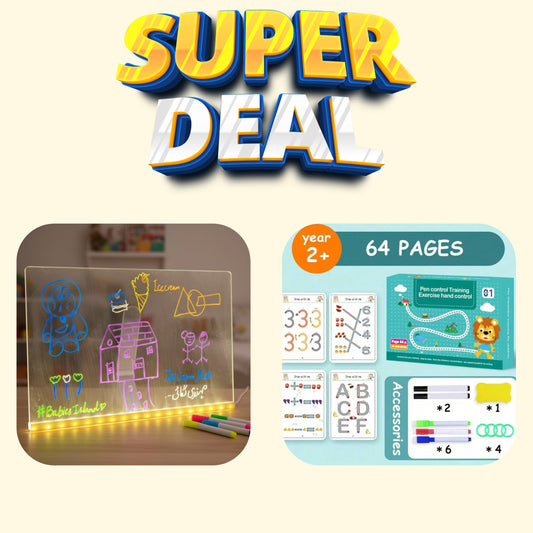 Multiple Color LED Writing Board with Tracing Book ( 64 pages )
